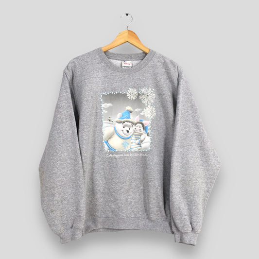 Winnie The Pooh Disney Gray Sweatshirt Medium