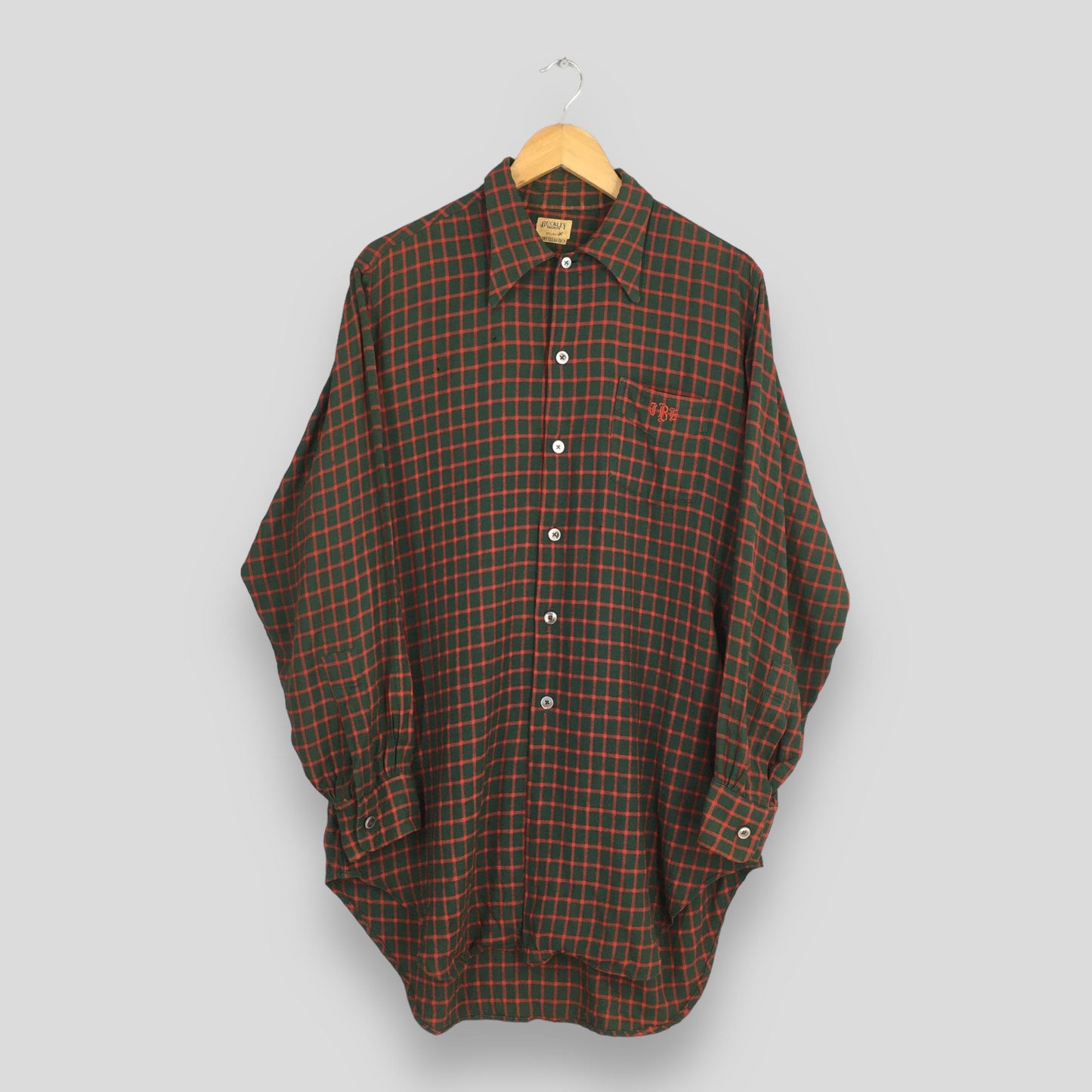 Buckley Shirts Plaid Checked Red Flannel Large