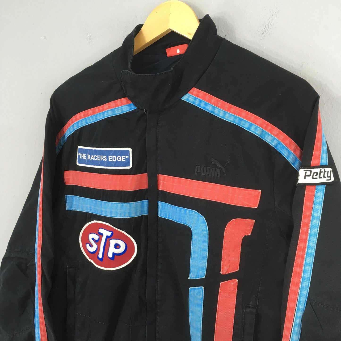 Puma Stp Dodge The Racers Edge Blue Cotton Jacket Medium