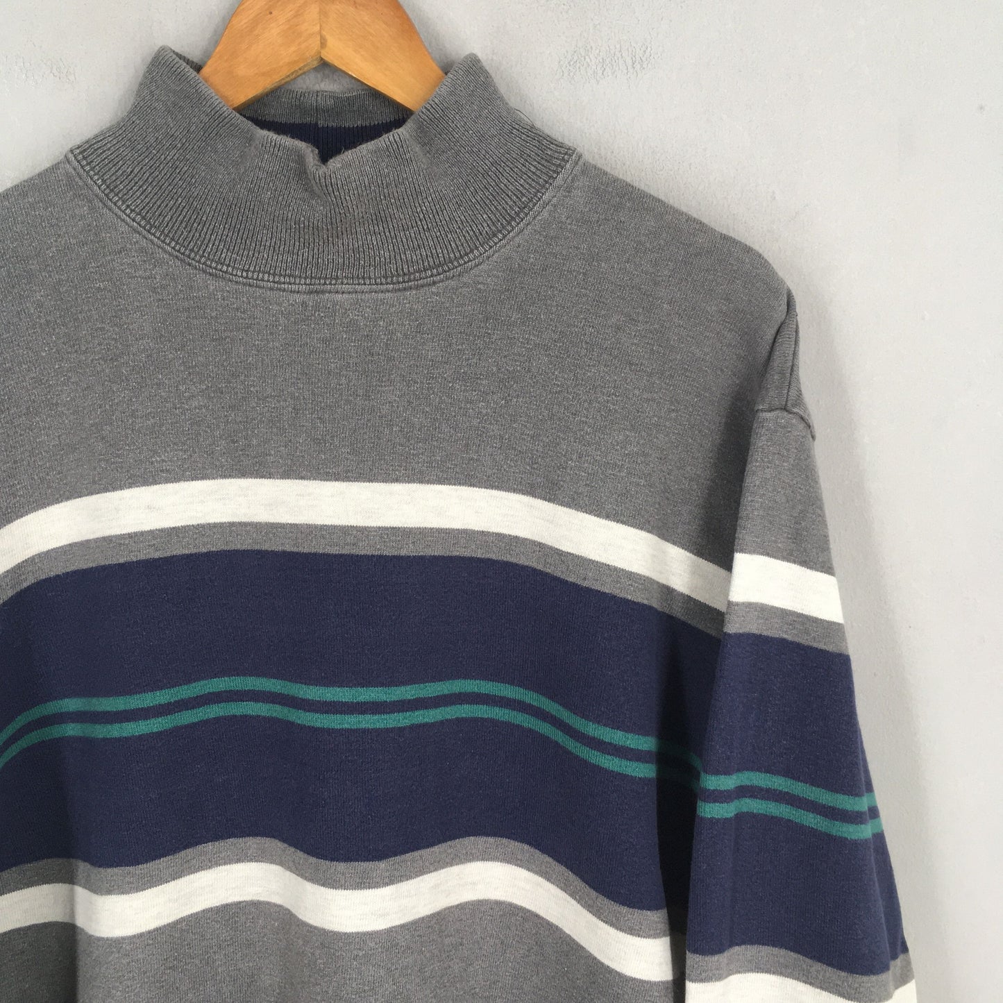 LL Bean Stripes Sweatshirt Large