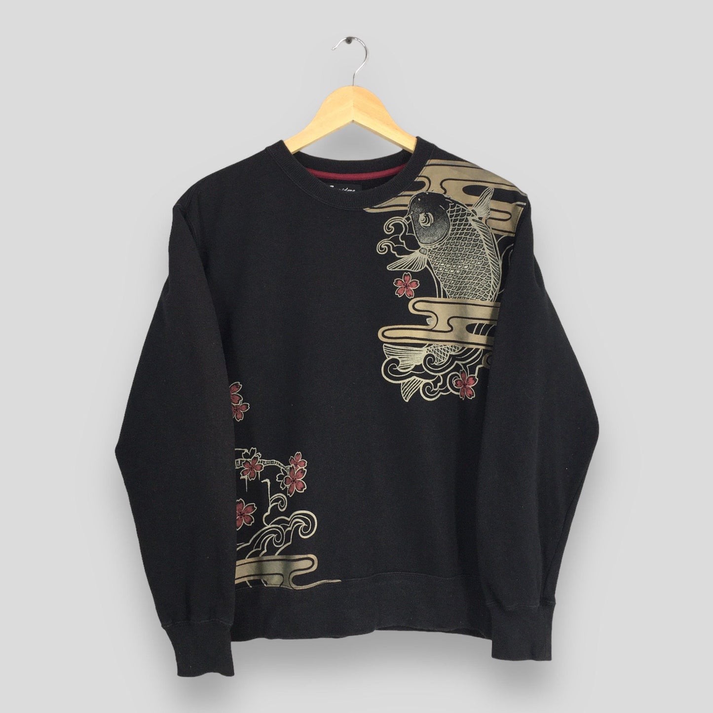 Fish Koi Sakura Blossom Sukajan Japan Sweater Medium