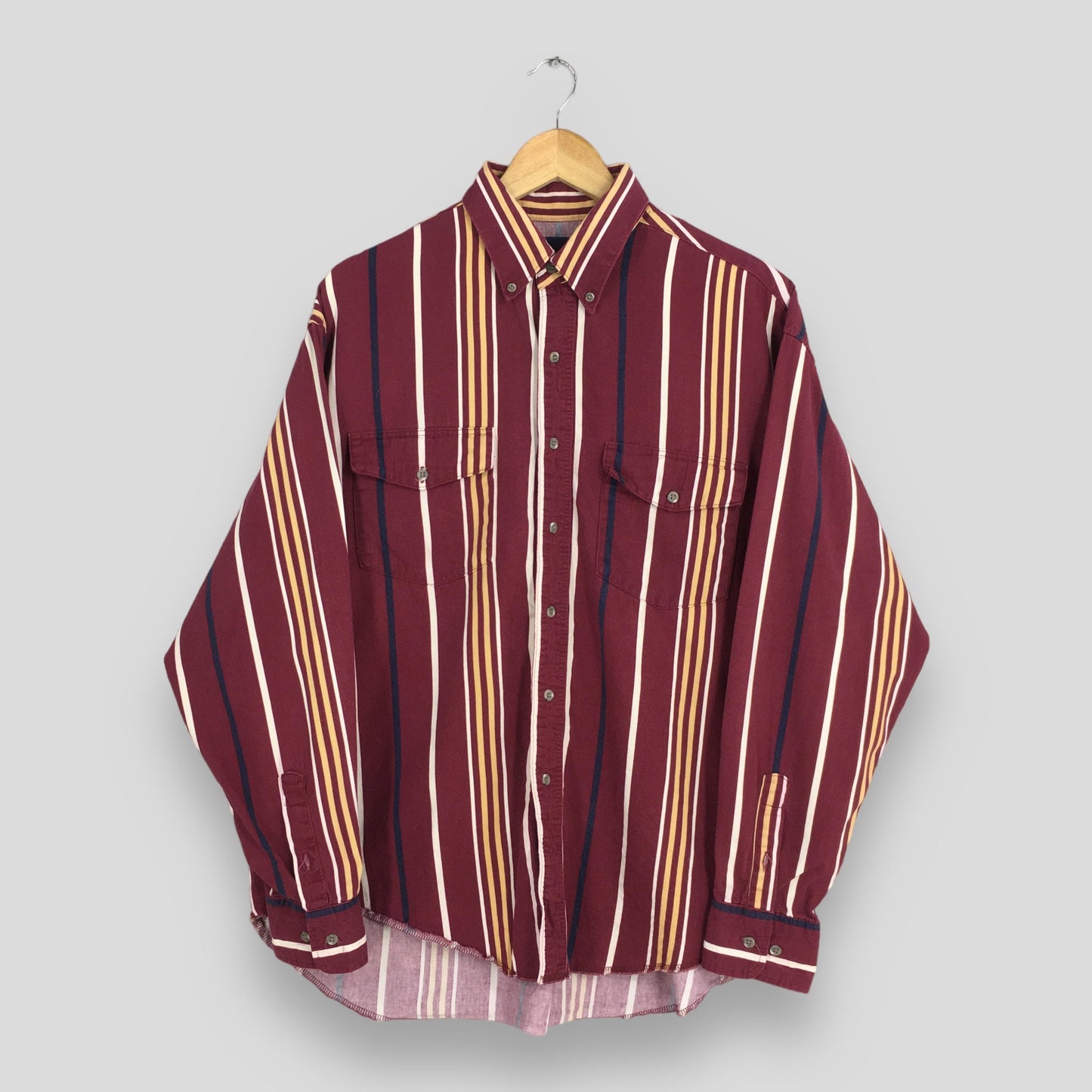 Wrangler Vertical Stripes Flannel Shirt XLarge