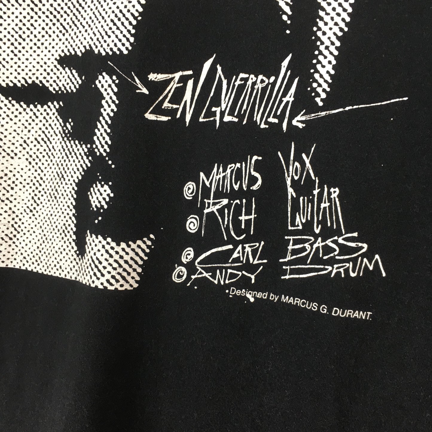 AD2004 Comme Des Garcons Zen Guerrilla Black Tshirt Small