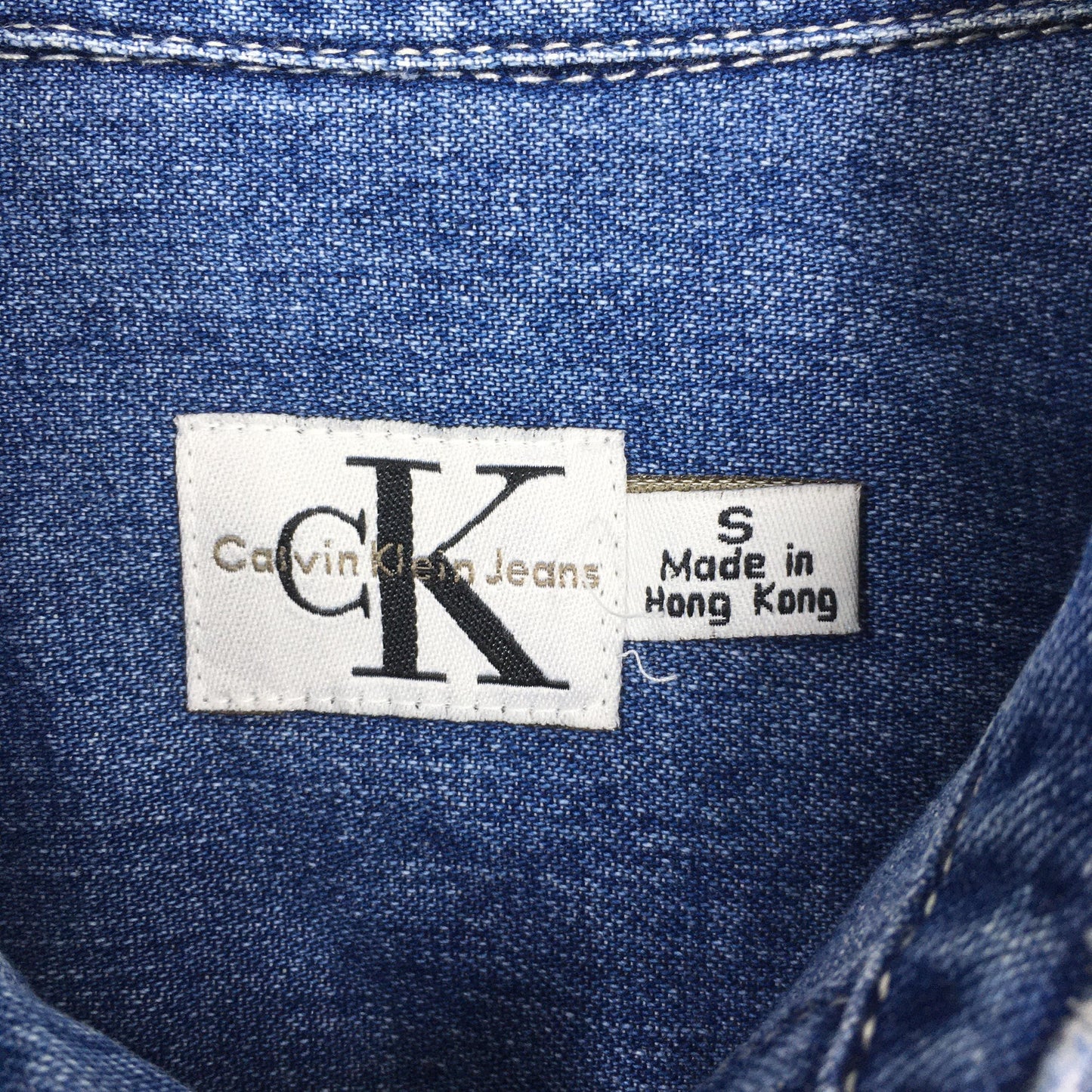 Calvin Klein Jeans Blue Denim Shirt Small