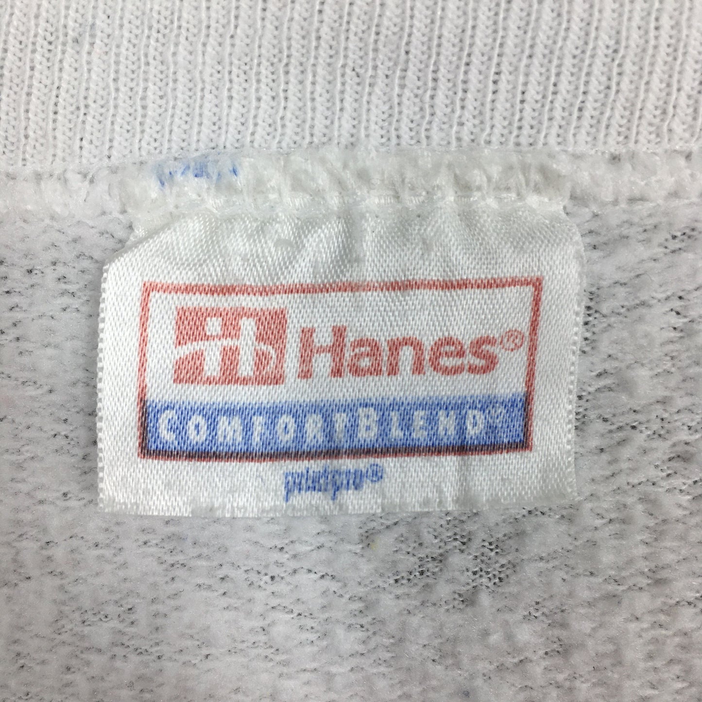 Hanes Plain White Sweatshirt Medium