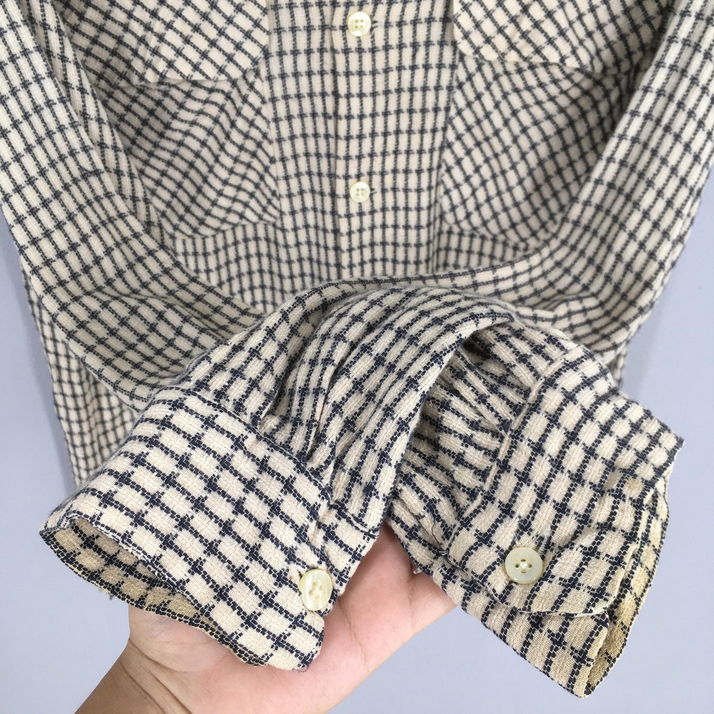 Mil Spec Checkered Gingham Flannel Shirt Medium