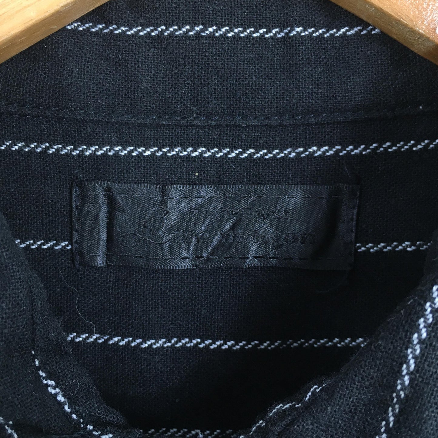 Luv Maison Black Wabash Stripes Shirt Small