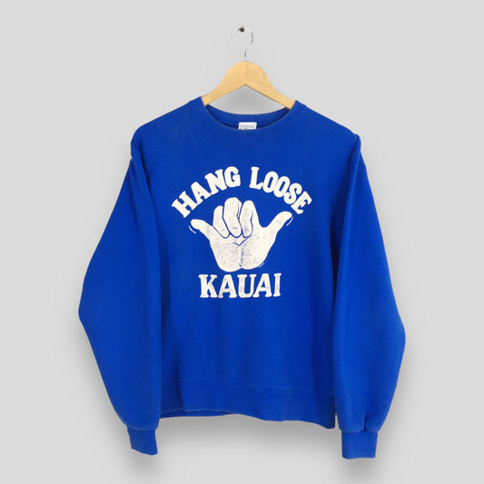 Hang Loose Kauai Shaka Sign Sweatshirt Medium