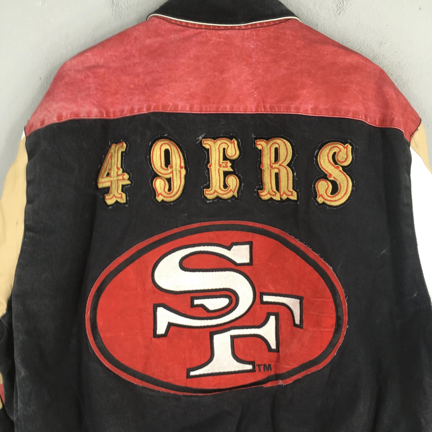 San Francisco 49ERS Jeff Hamilton Bomber Leather Jacket XLarge