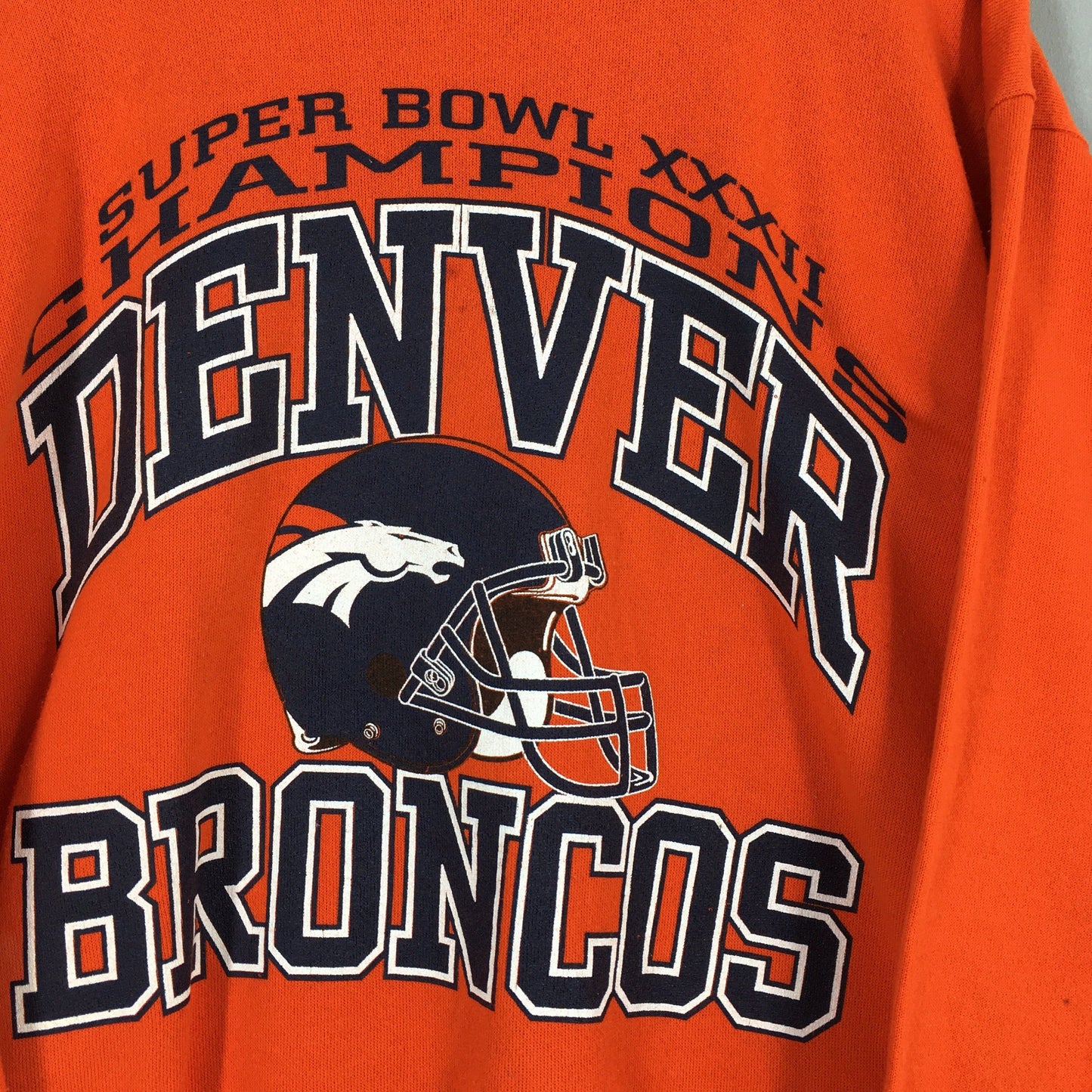 Denver Broncos Rugby NFL Orange Sweatshirt Large