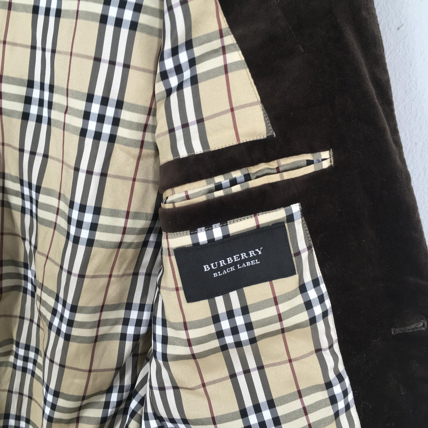 Burberrys England Dark Brown Corduroy Coat Small