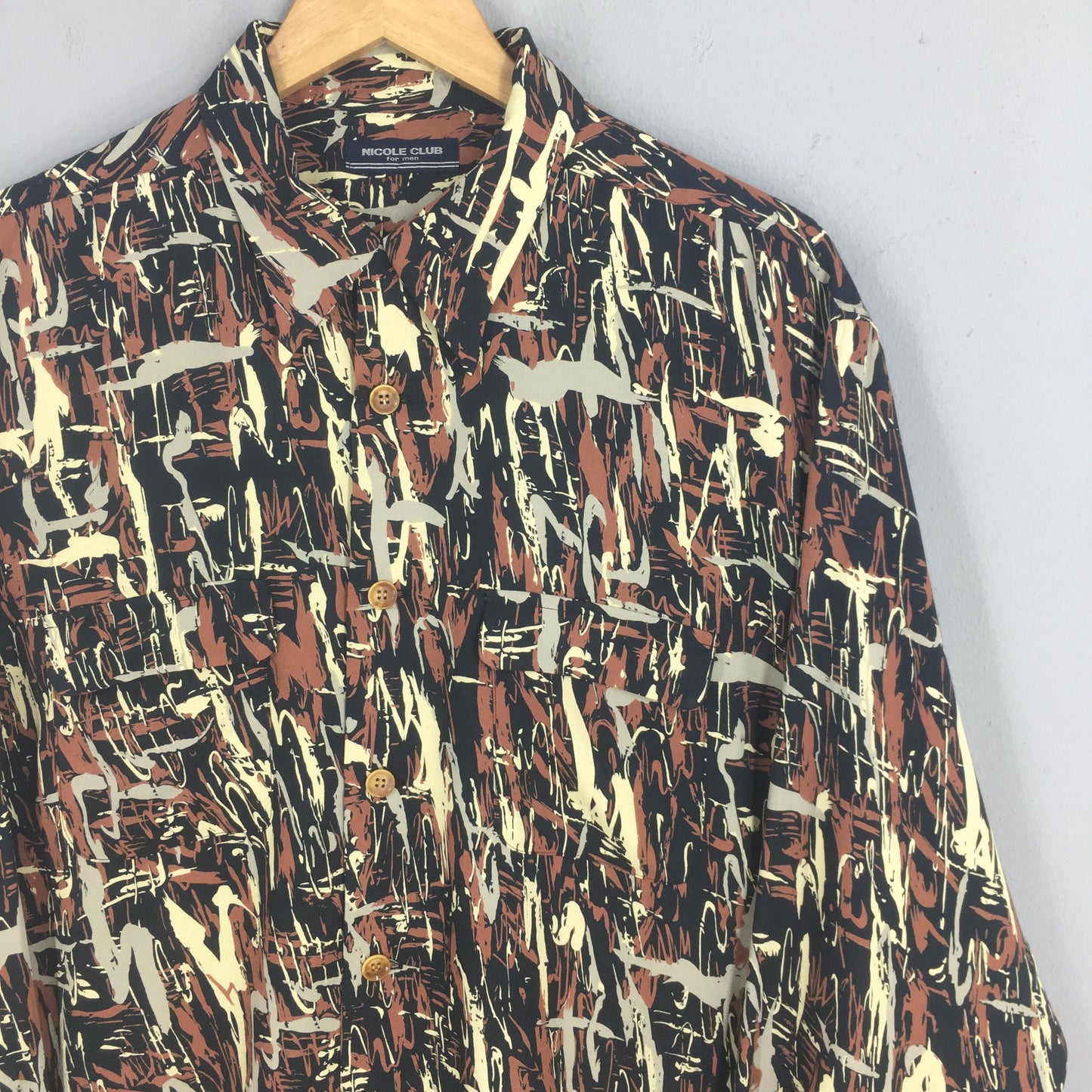 Nicole Club Abstract Pattern Shirt Large