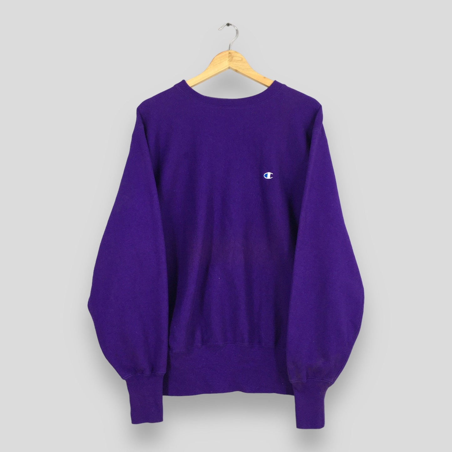 Champion Reverse Weave Purple Sweatshirt Large