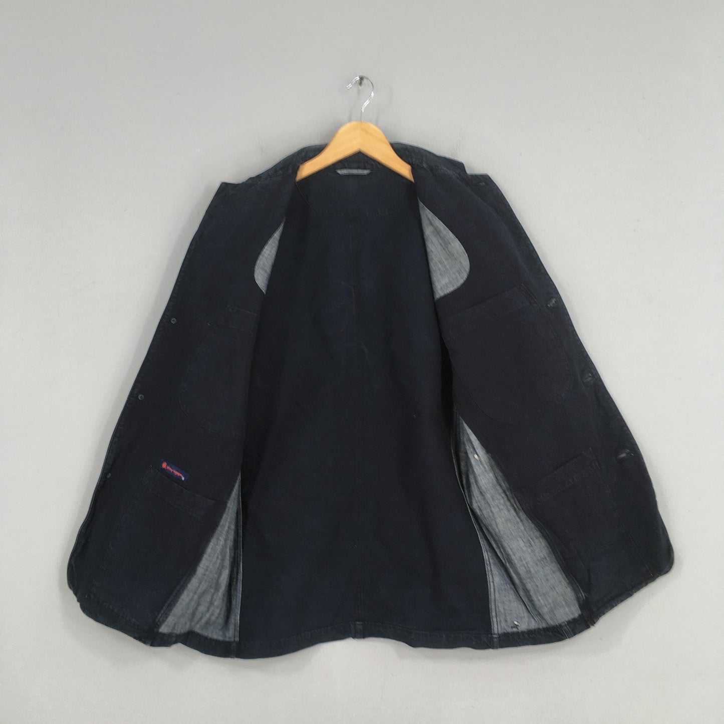 45 RPM Denim Indigo Blue Worker Twill Cotton Jacket Large