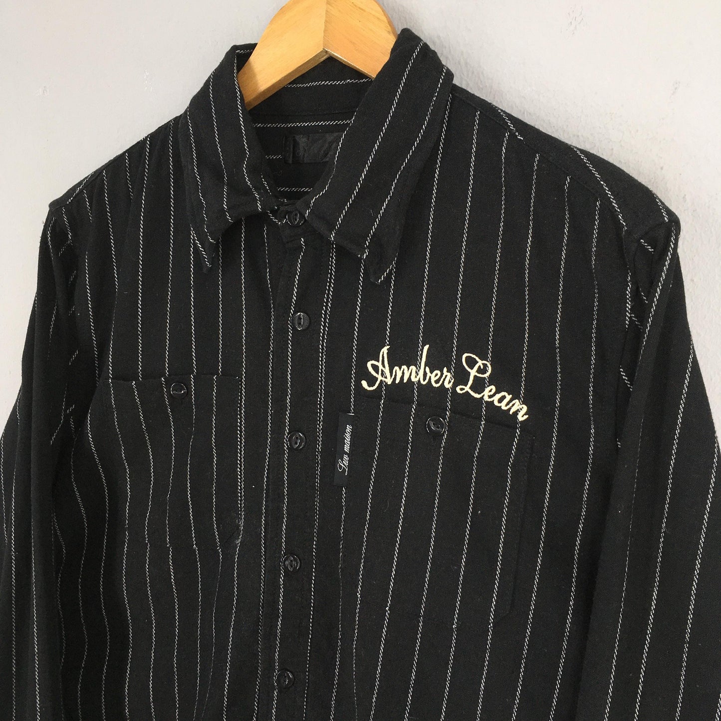 Luv Maison Black Wabash Stripes Shirt Small