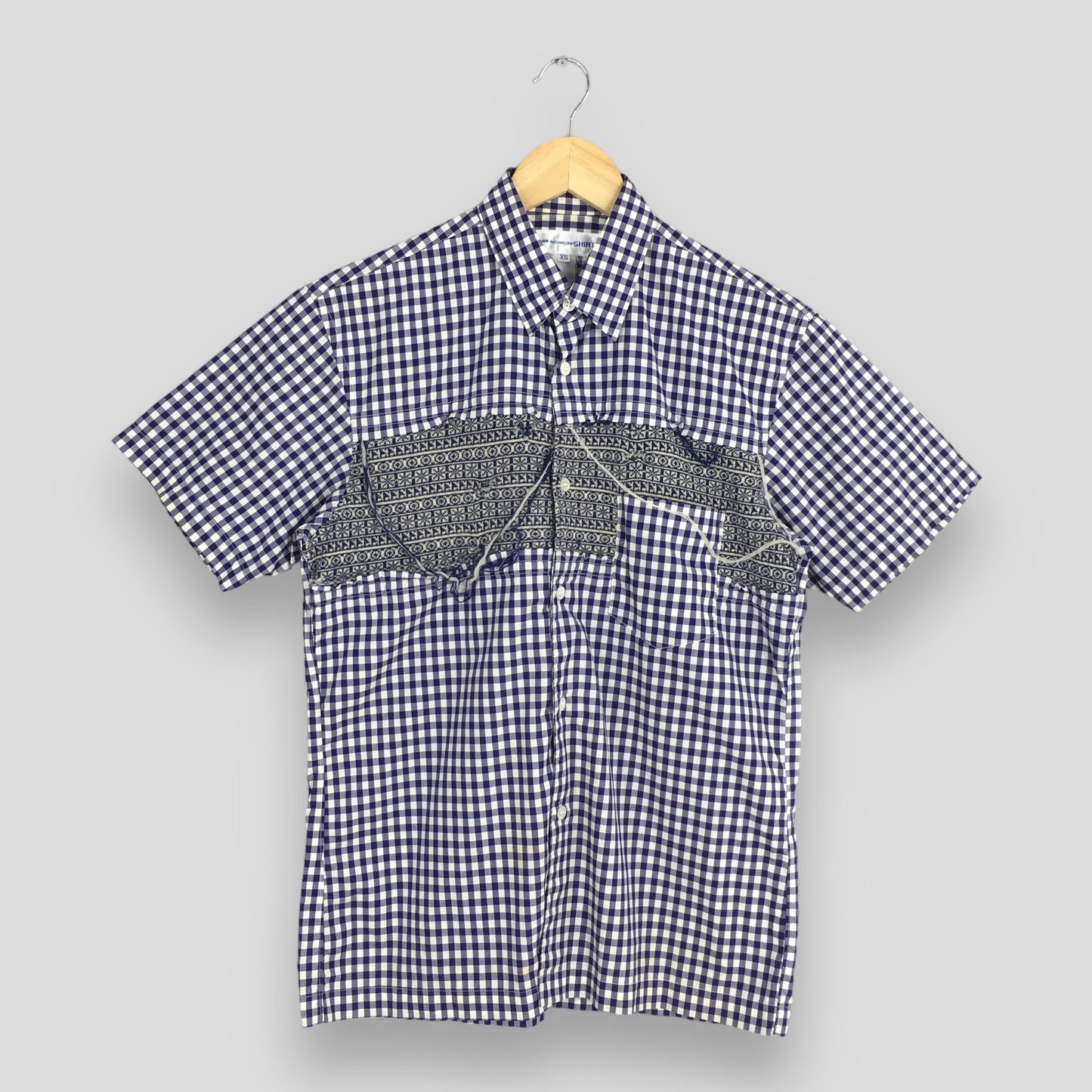 Comme Des Garcons Shirt Checkered Blue Shirt