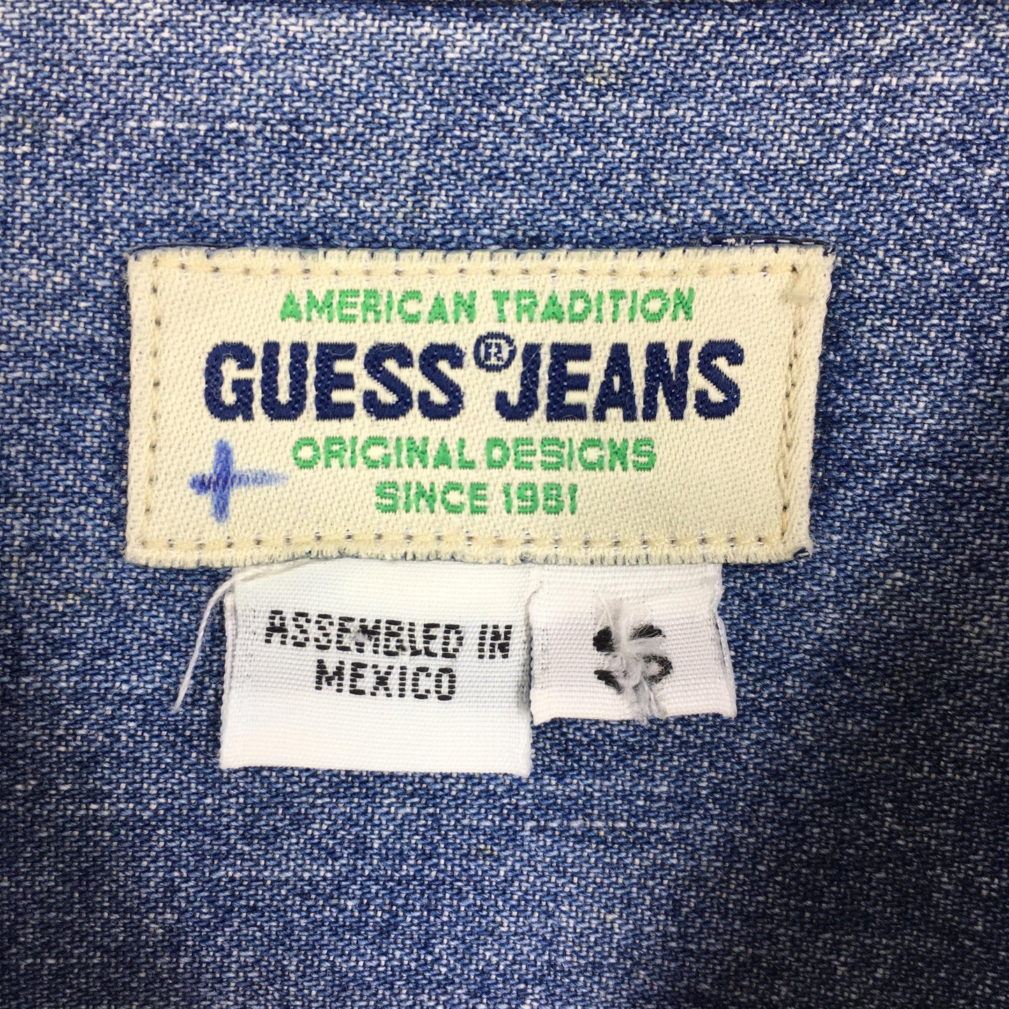 Guess Jeans Blue Denim Shirt Small