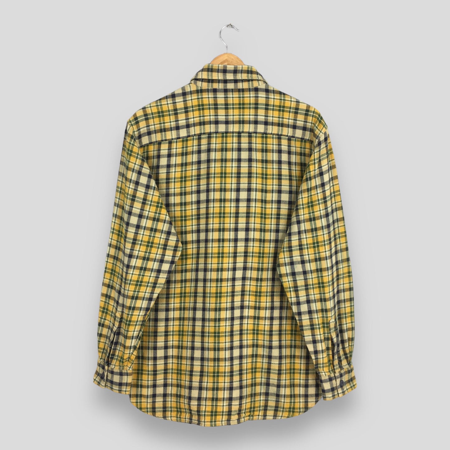 Levis Strauss Checkered Yellow Multicolor Shirt Medium