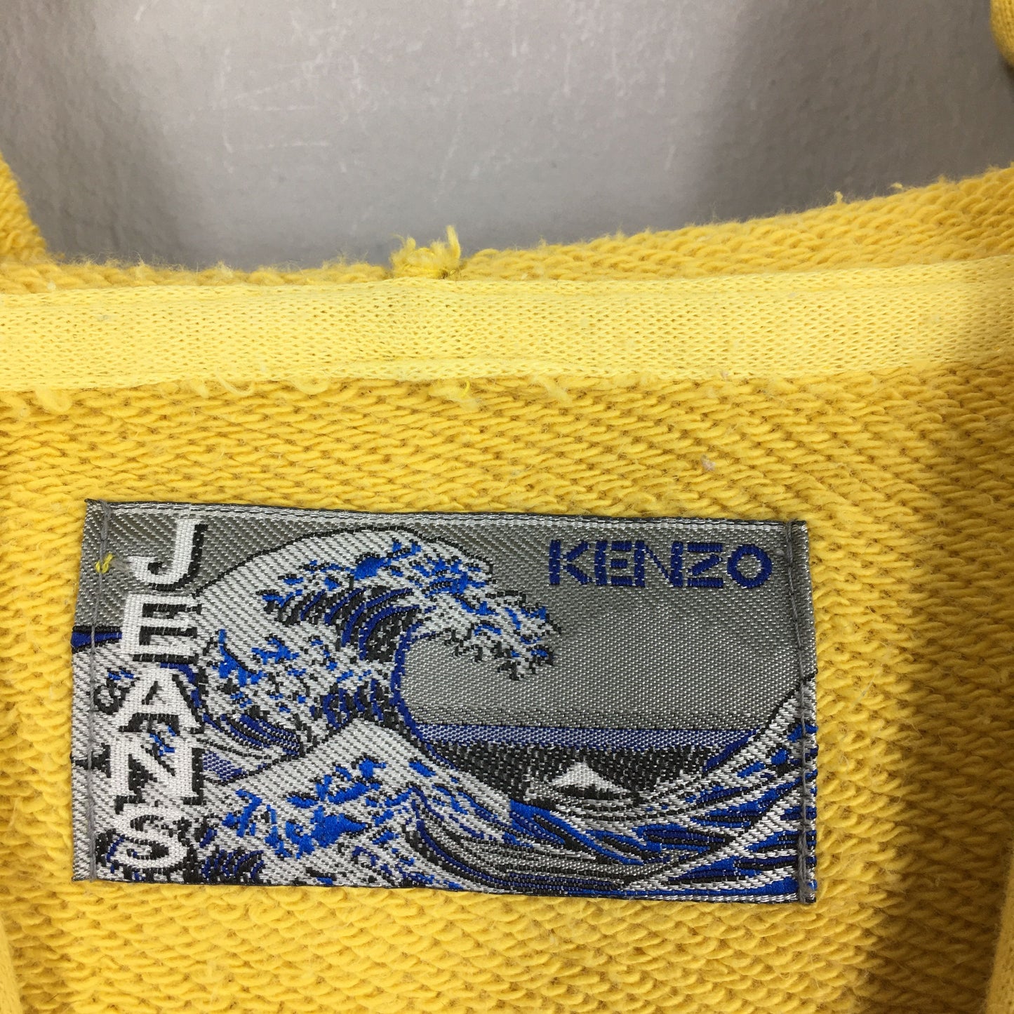 Kenzo Jeans Yellow Hoodie Large