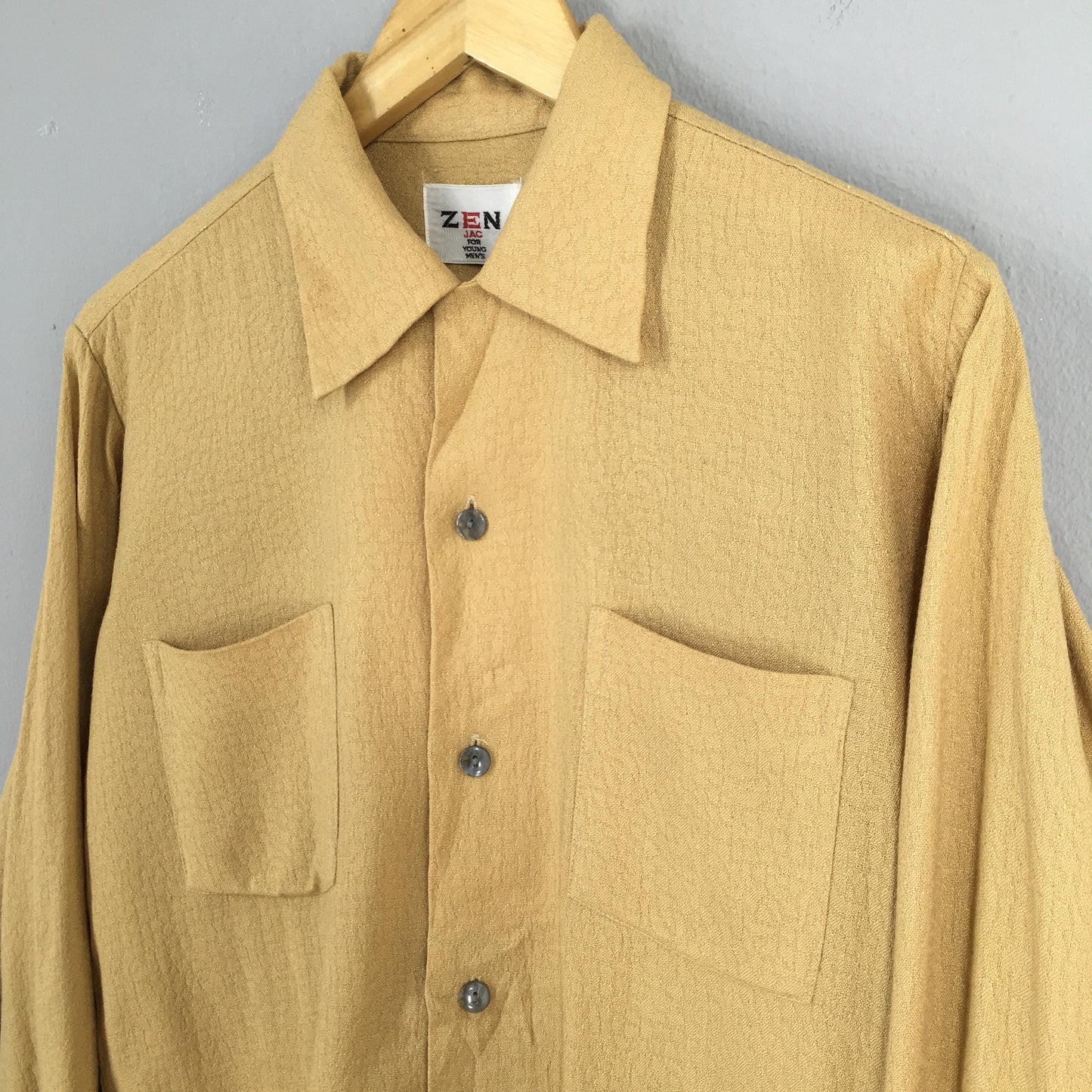 Zen Jac Japan Yellow Flannel Shirt Medium