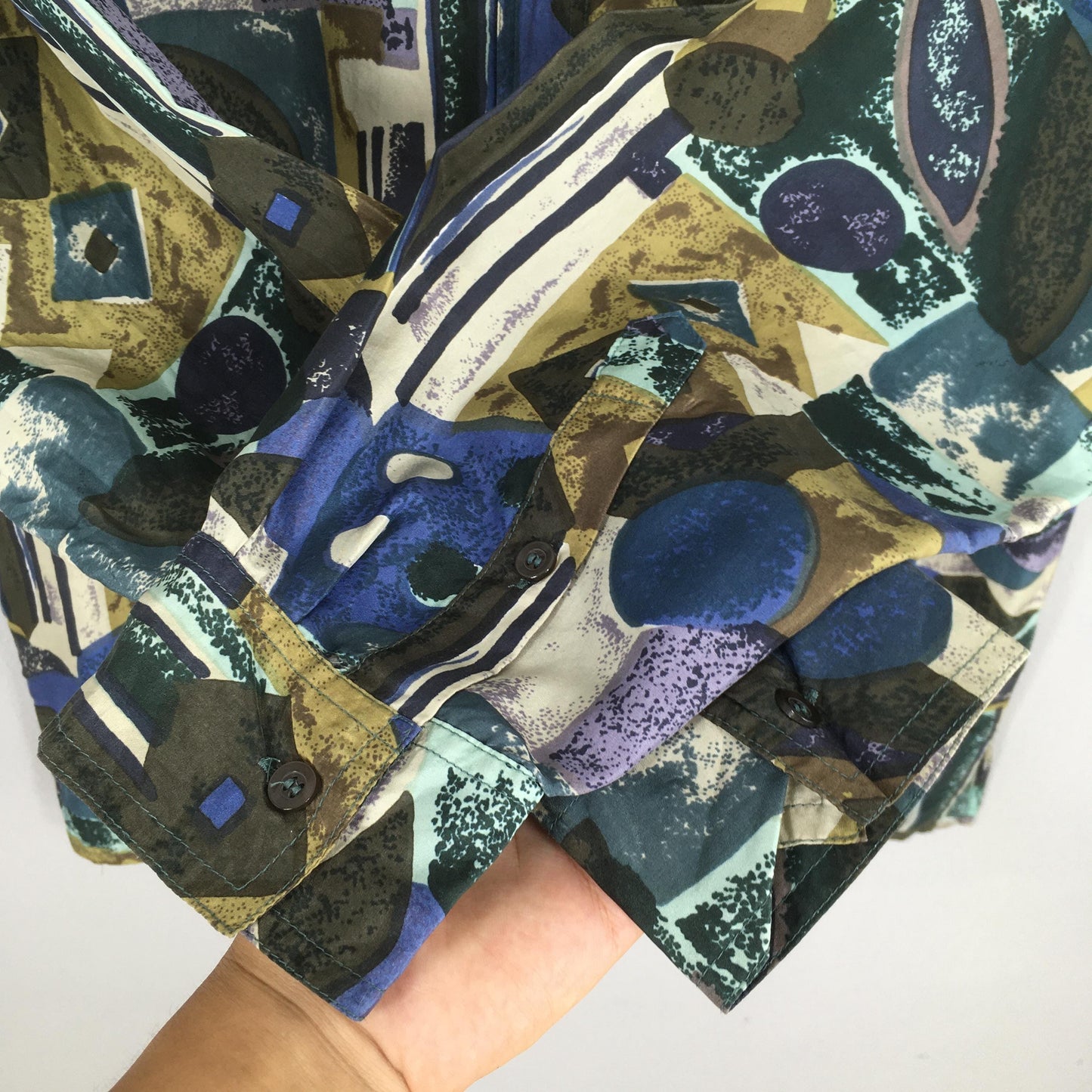 Psychedelic Multicolor Silk Shirt Small