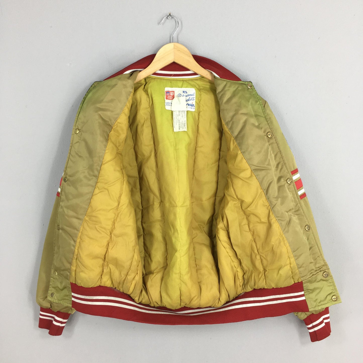 San Francisco 49ers NFL Gold Satin Jacket Small