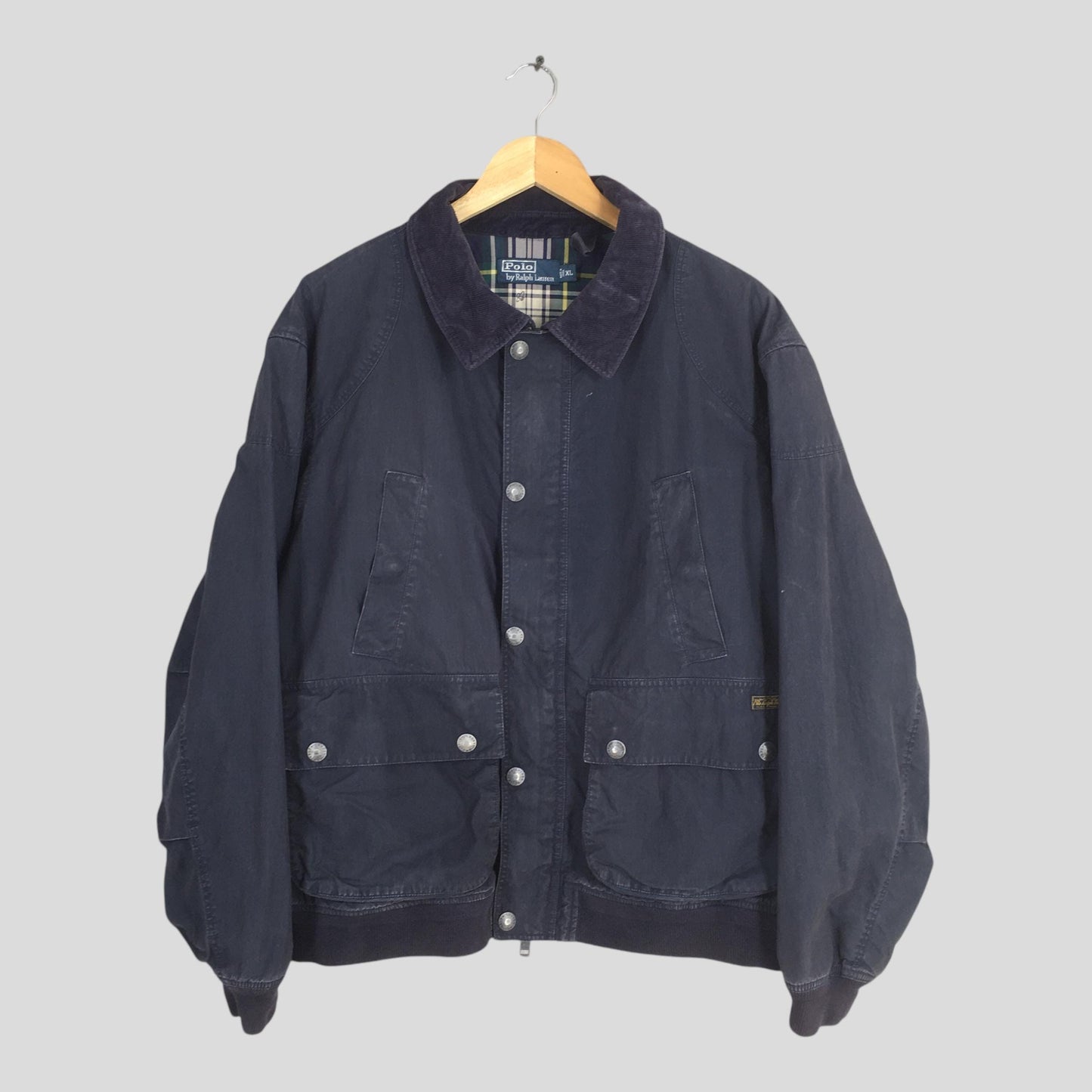 90s Polo Ralph Lauren Chore Canvas Blue Jacket XLarge