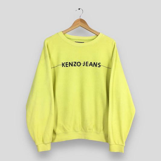 Kenzo Jeans Embroidery Logo Sweatshirt Large