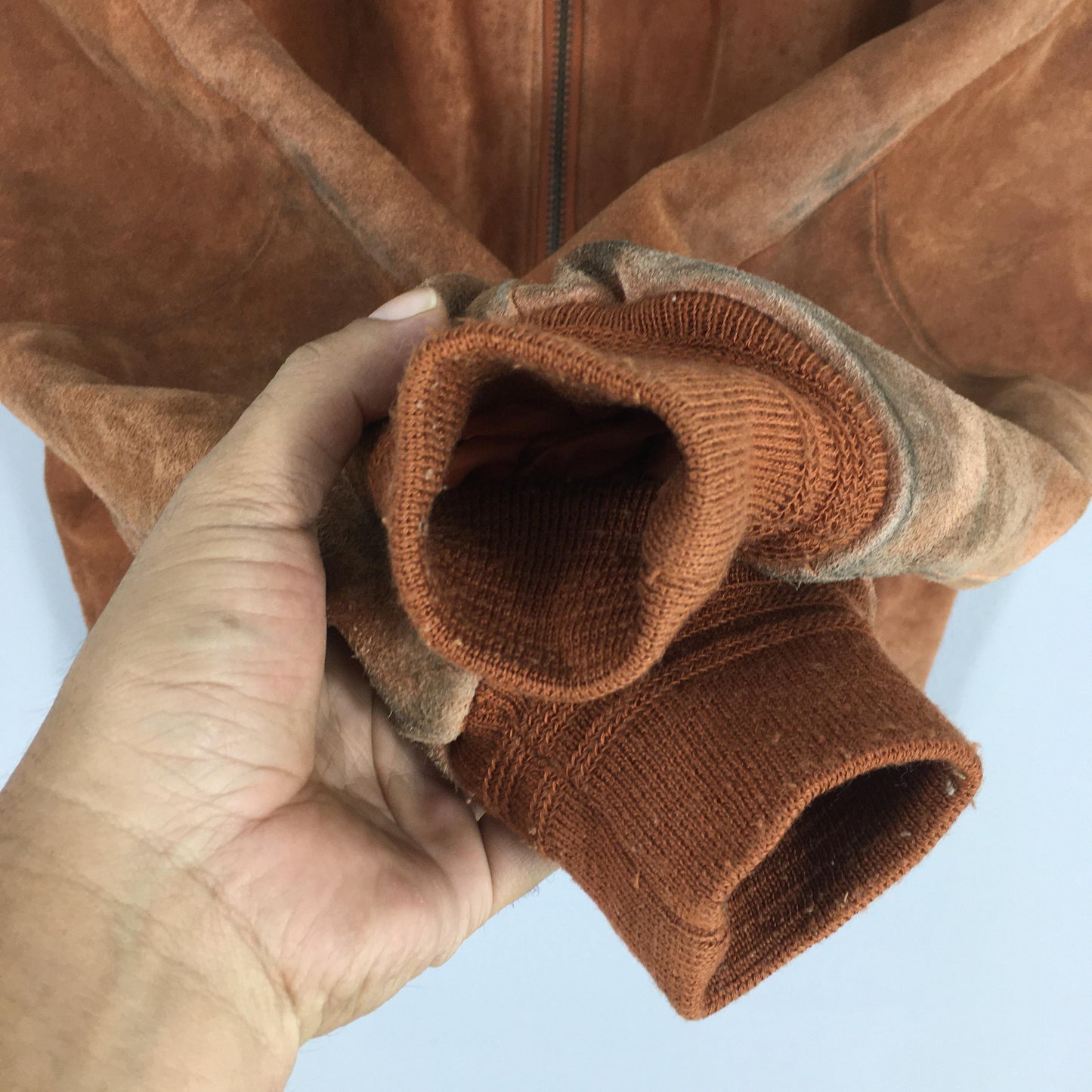 Japanese Brown Suede Leather Jacket Large