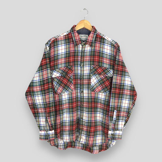 Tassfinder Checkered Plaid Flannel Shirt Large