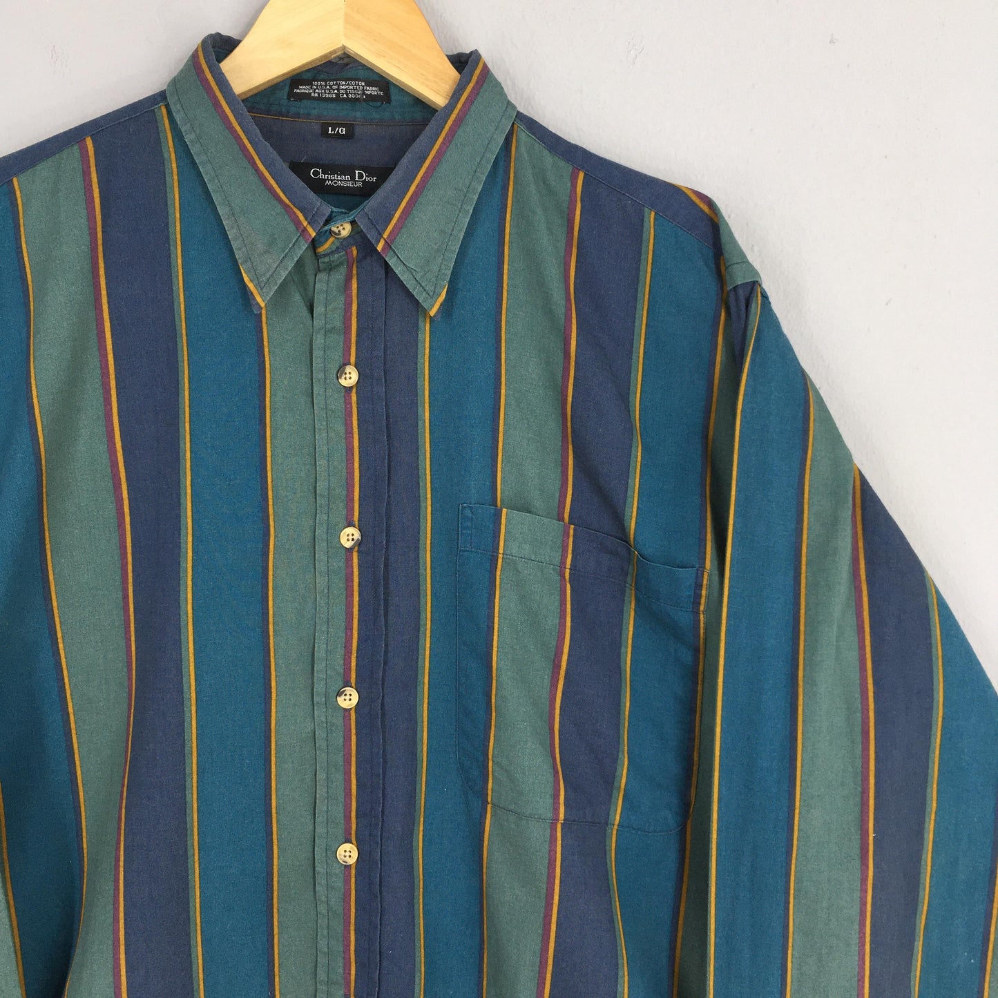 Christian Dior Stripes Flannel Shirt Large