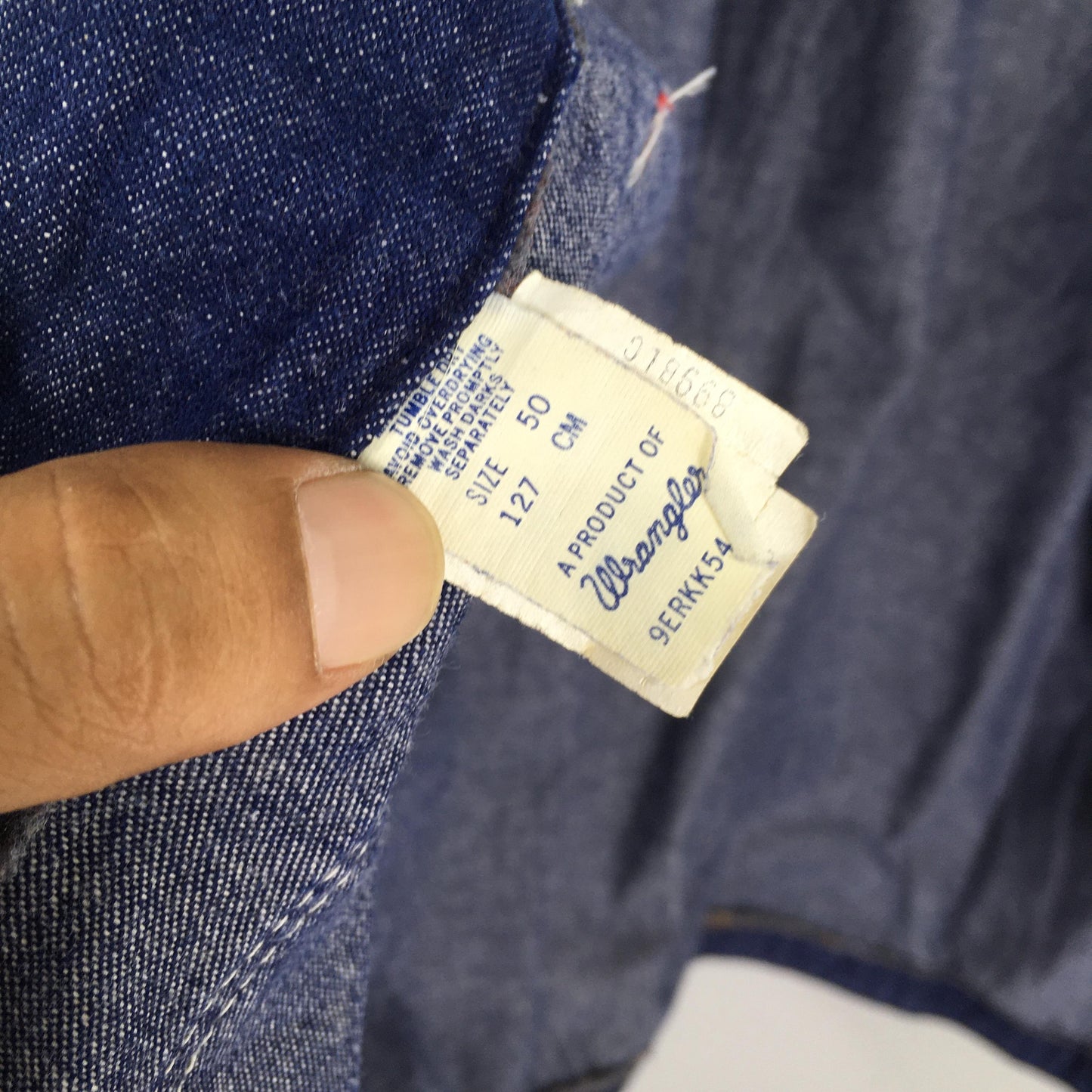 Wrangler Sanforize Blue Chore Denim Jacket XLarge