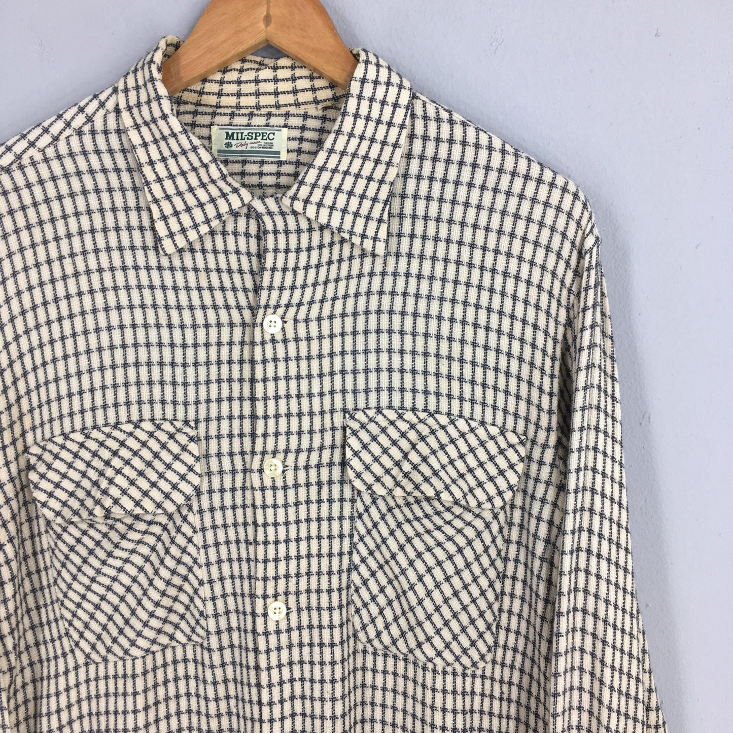 Mil Spec Checkered Gingham Flannel Shirt Medium