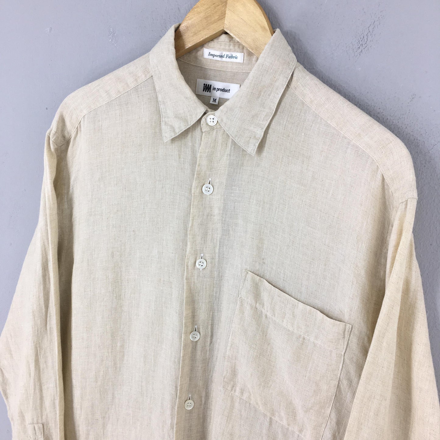 Issey Miyake Design Studio Beige Linen Shirt Medium