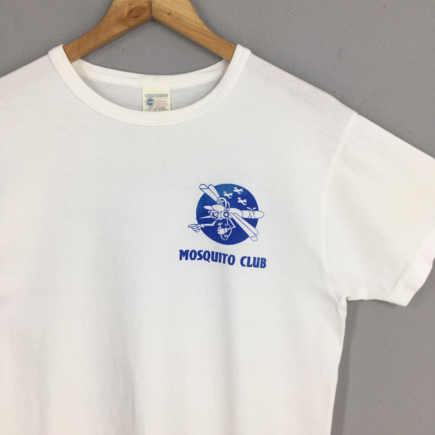 Buzz Rickson Mosquito Club White Tshirt Medium