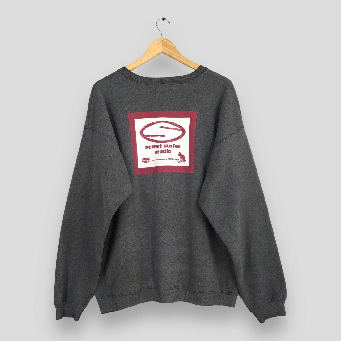 Secret Surfer Black Skateboard Sweatshirt Large