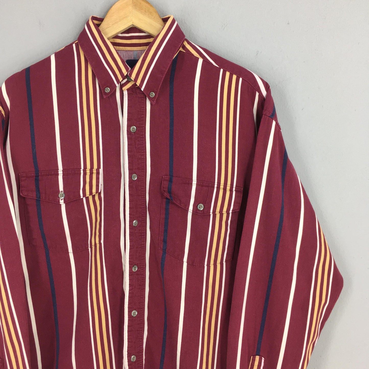 Wrangler Vertical Stripes Flannel Shirt XLarge