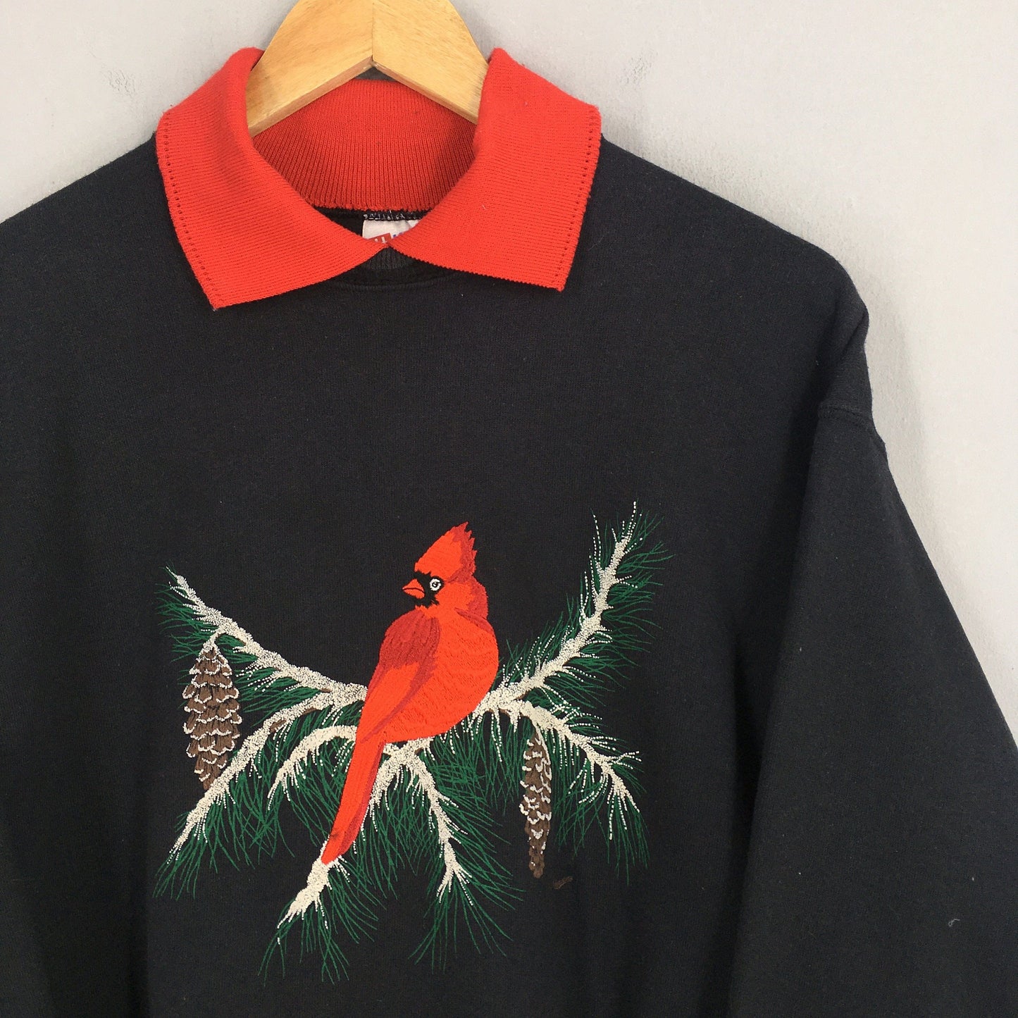 Morning Suns Cardinal Bird Sweatshirt Medium