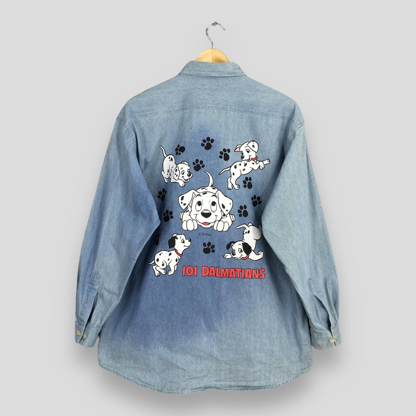 101 Dalmatians Dog Blue Jeans Shirt Medium