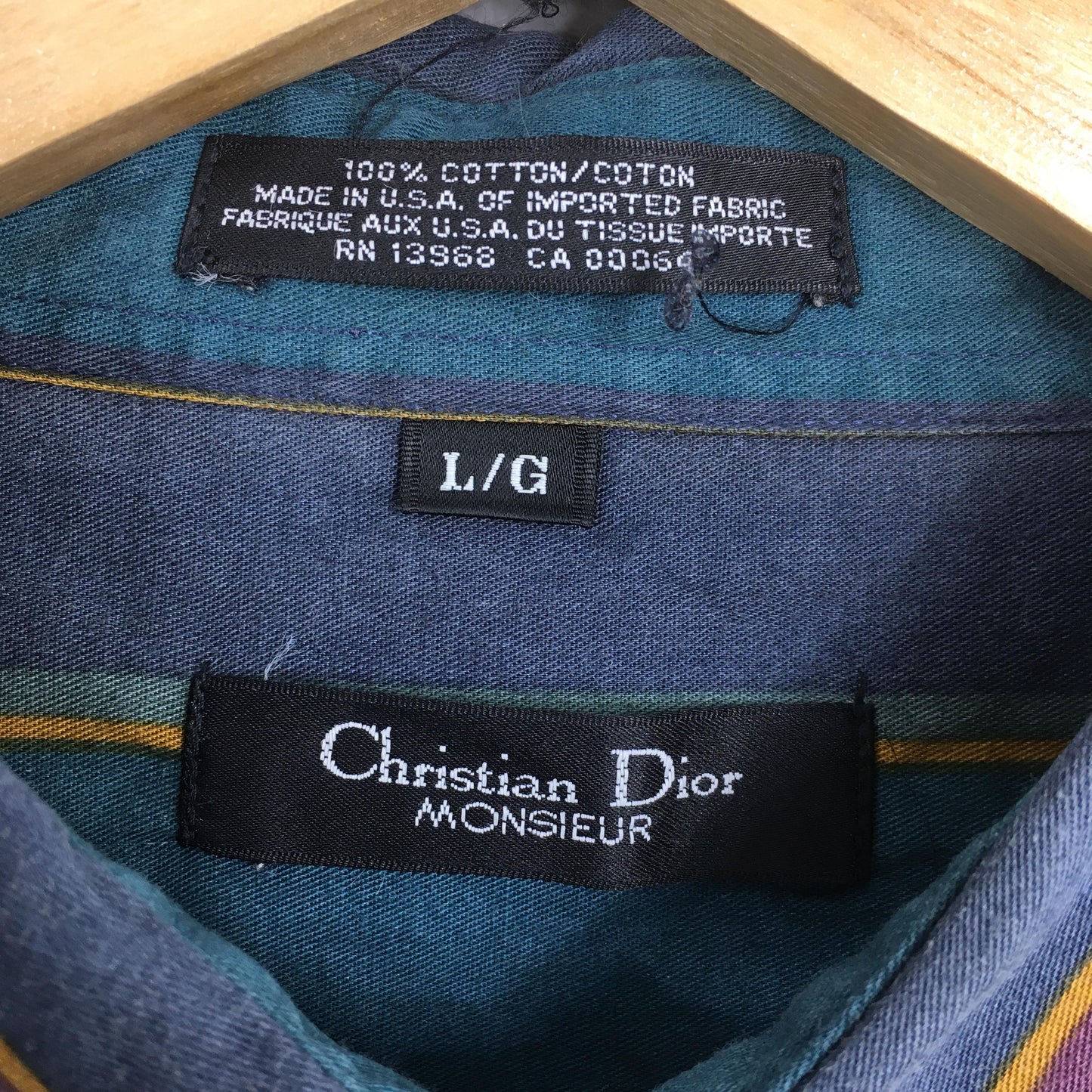 Christian Dior Stripes Flannel Shirt Large