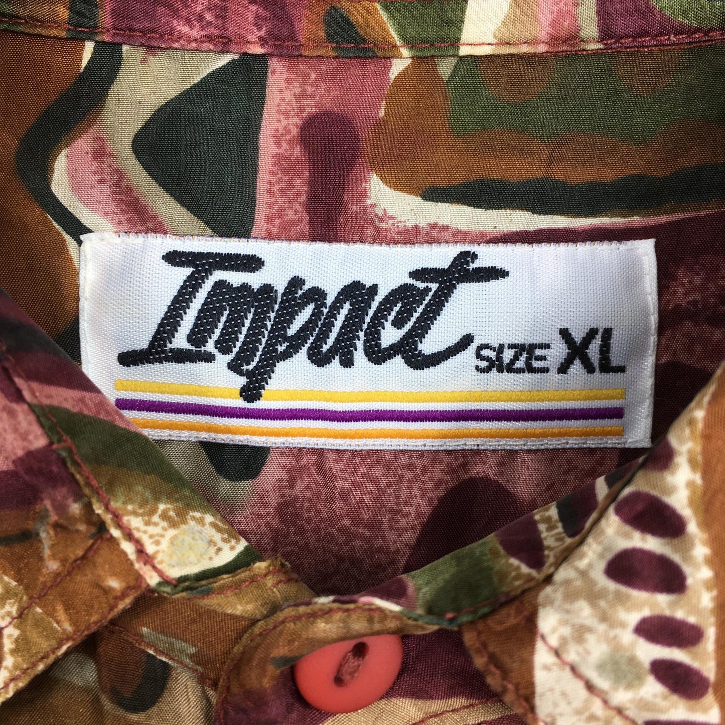 Impact Abstract Pattern Silk Shirt XLarge