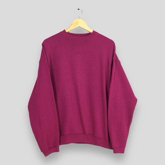 Tultex Plain Pink Sweatshirt Large