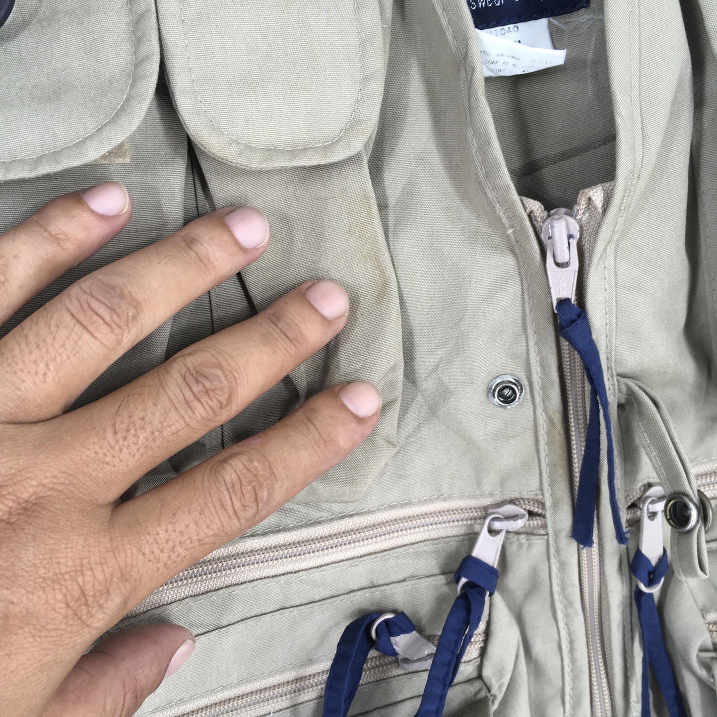 90s Columbia Tactical Vest Beige Jacket Medium