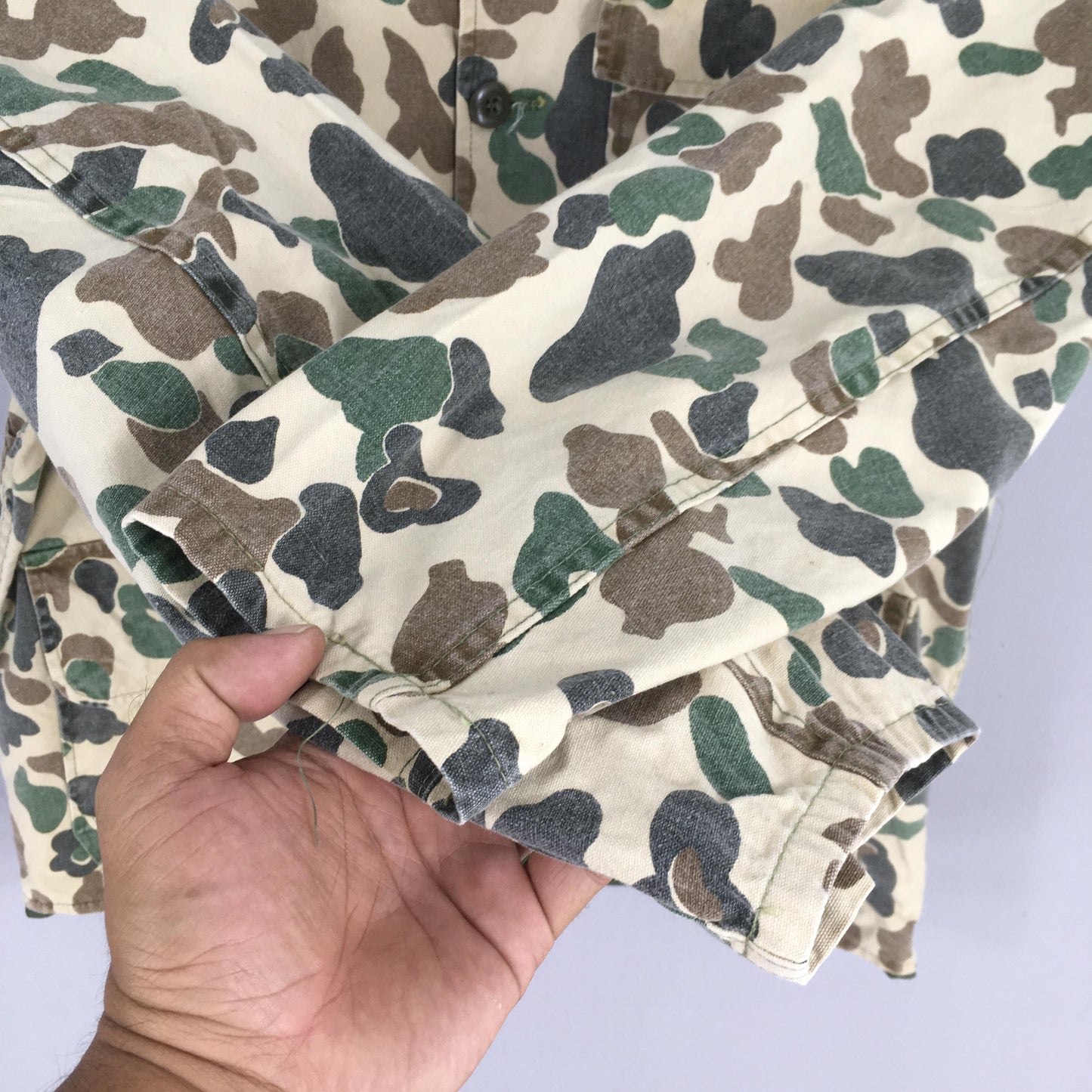 Saftbak Denim Chore Workers Camo Jacket Large