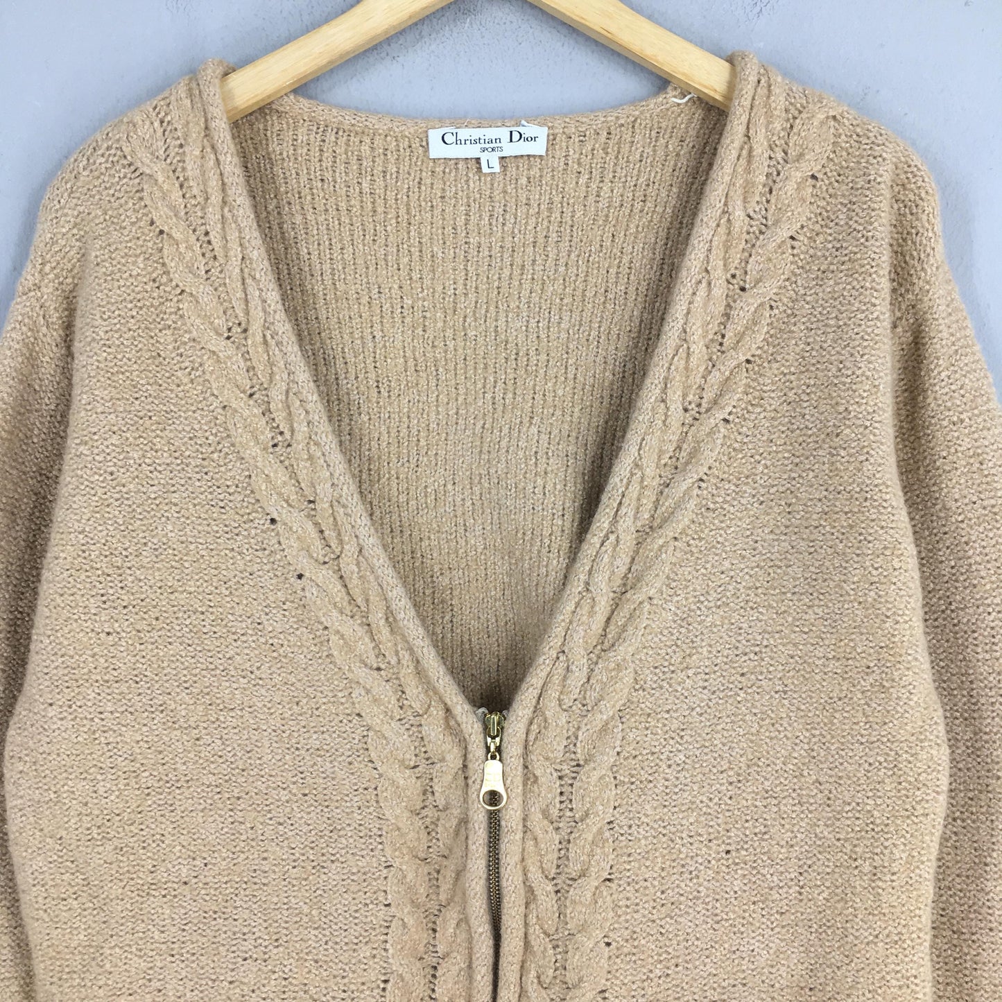 Christian Dior Sports Knit Cardigan Wool Jacket Large