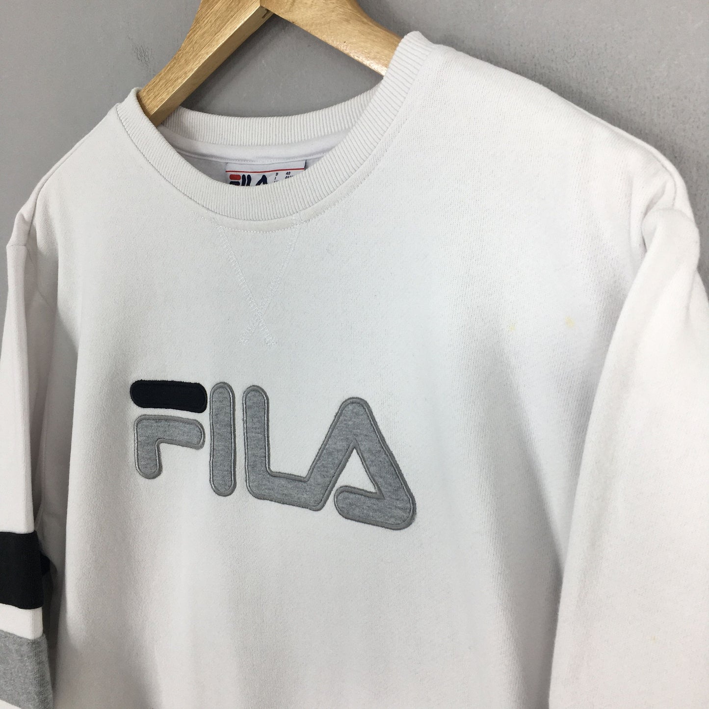 Fila Italia White Sweatshirt Medium