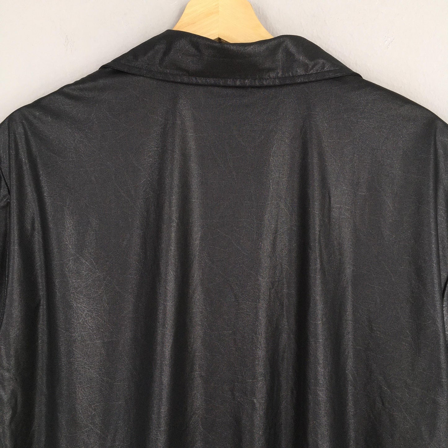 Fenix Black Plain Polyester Shirt Medium