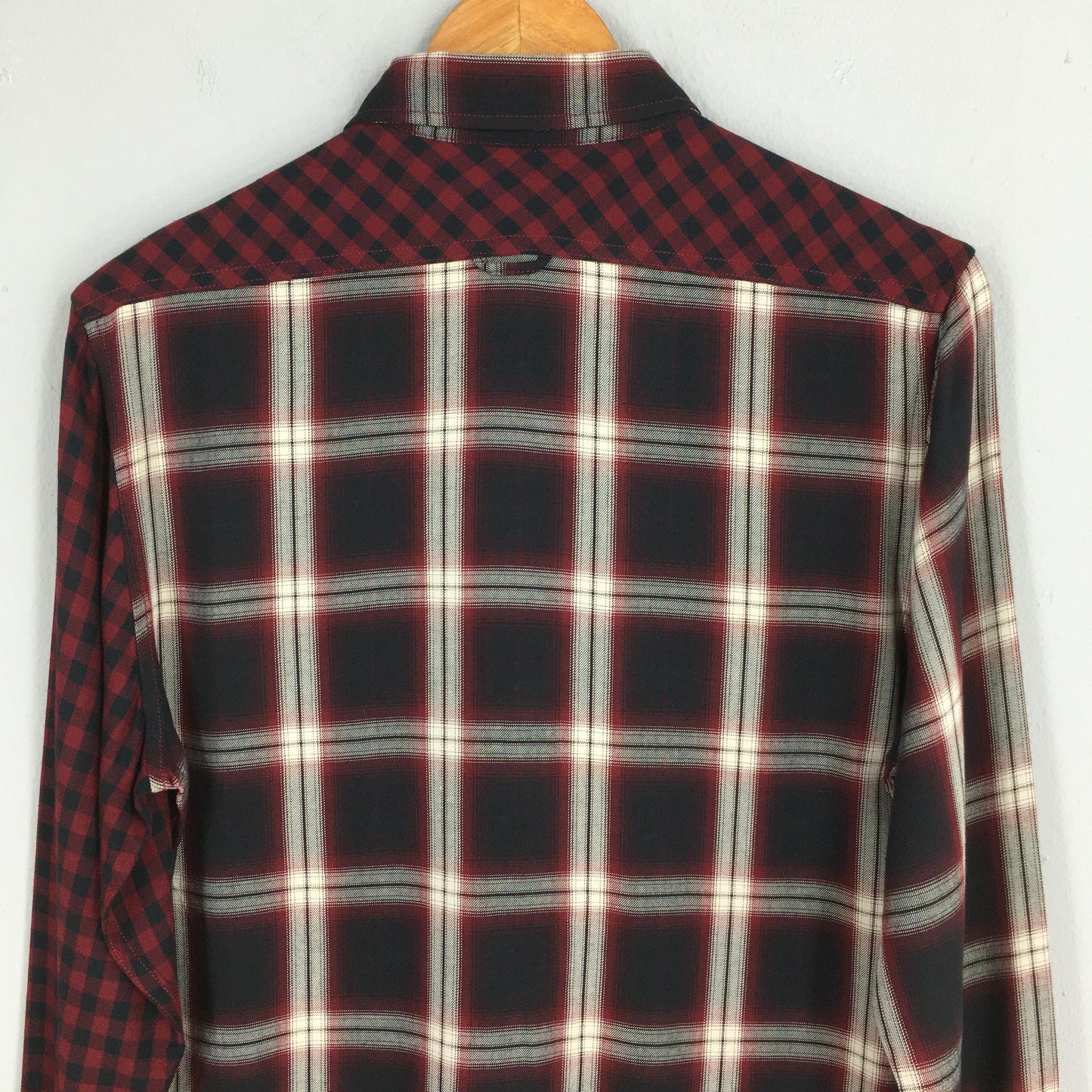 Semantic Design Checkered Multicolor Rayon Shirt Medium