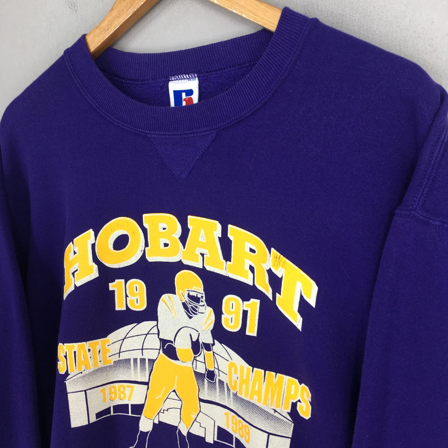 Hobart Football State Champs Sweatshirt Large