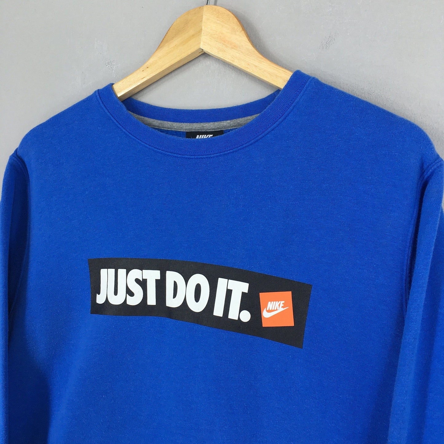 Nike Just Do It Blue Sweatshirt Large